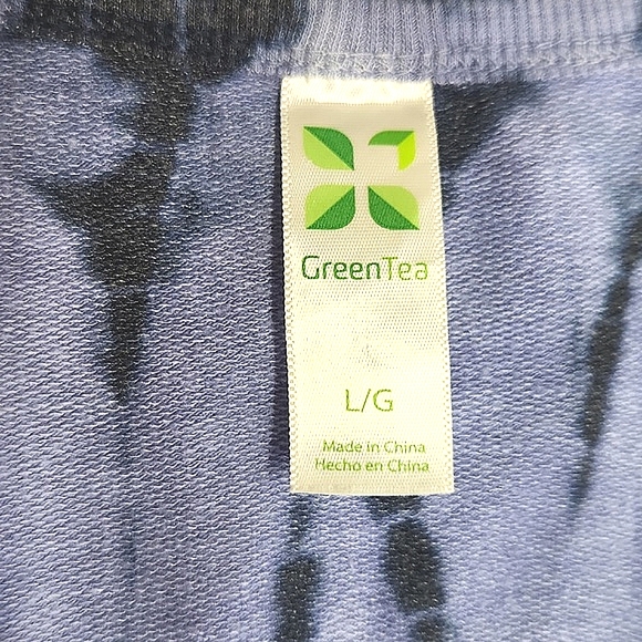 Green Tea, tie dyed long sleeve boho top/ tye dyed t-shirt. - Picture 5 of 9